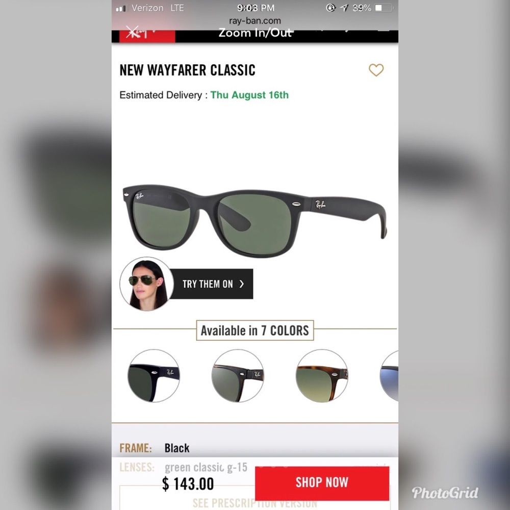 ⭐️New Wayfarer Classic Ray-ban